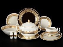 Столовый сервиз на 6 персон Agadir Brown Gold