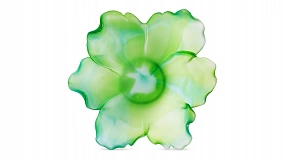 Чаша декоративная Decor de Table Pate de Verre Cristal Мак 18 см, хрустальное тесто