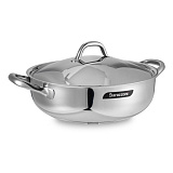 Кастрюля низкая с крышкой Barazzoni Chef line 4,4 л 28 см, сталь нержавеющая