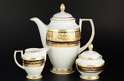 Кофейный набор из 3 предметов Diadem Black Creme Gold