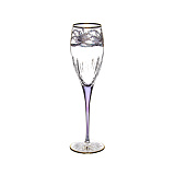 Набор фужеров для шампанского TIMON Violet/Gold (6 шт) 280 мл