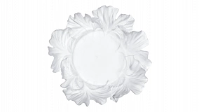 Конфетница Decor de table Гинкго 30 см, хрусталь, белая, п/к