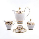 Кофейный сервиз на 6 персон Opal cobalt gold