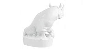 Фигурка Meissen Носорог 28 см, фарфор