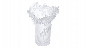 Ваза Decor de table Орхидея 30 см, хрусталь, белая