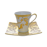 Чайный набор на 6 персон Tosca Creme Gold 220мл