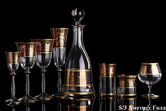 Набор бокалов для красного вина Ametyst gold S/3, 6 шт, Timon