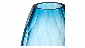 Ваза Decor de table Дальян 29 см, стекло, синяя