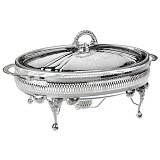 Мармит овальный с подогревом с крышкой Queen Anne 33см