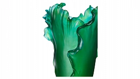 Ваза Decor de table Мак 30 см, хрусталь, зеленая, п/к
