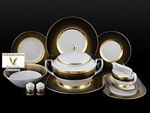 Столовый сервиз на 6 персон Rio black gold