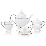 Сервиз чайный Lenox "Федеральный,платиновый кант" на 6 персон 15 предметов