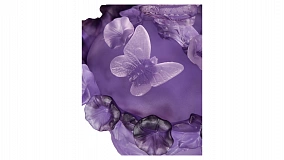 Конфетница Decor de table Бабочка 17 см, хрусталь, фиолетовая, п/к