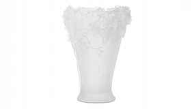 Ваза Decor de table Сакура 30 см, хрусталь, белая, п/к