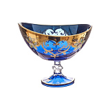 Конфетница Лепка AS Crystal 21 см, синяя 