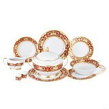 Столовый сервиз на 6 персон Donna bordeaux gold