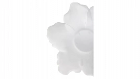 Чаша декоративная Decor de Table Pate de Verre Cristal Мак 18 см, хрустальное тесто, белая, п/к
