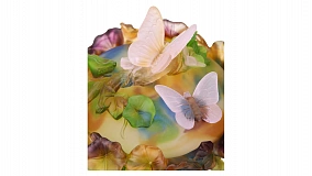 Конфетница Decor de Table Pate de Verre Cristal Утренняя Заря 17 см