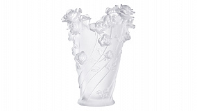 Ваза Decor de table Роза 35 см, хрусталь, белая